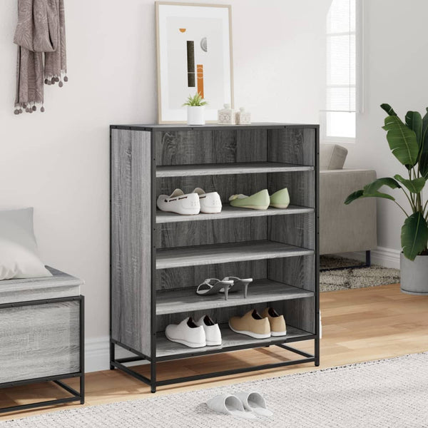 Grauer Schuhschrank Milianov 75x38x97,5cm (Holz)