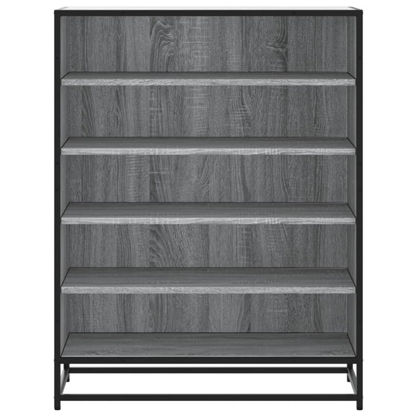 Grauer Schuhschrank Milianov 75x38x97,5cm (Holz)