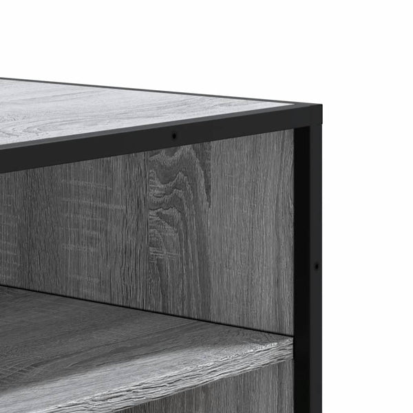 Grauer Schuhschrank Milianov 75x38x97,5cm (Holz)