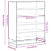 Grauer Schuhschrank Milianov 75x38x97,5cm (Holz)