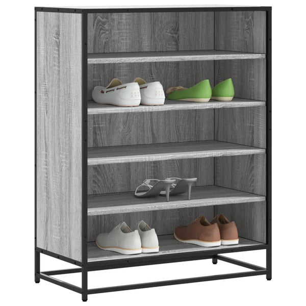 Grauer Schuhschrank Milianov 75x38x97,5cm (Holz)