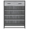 Grauer Schuhschrank Malania 75x38x97,5cm (Holz)