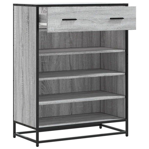 Grauer Schuhschrank Malania 75x38x97,5cm (Holz)