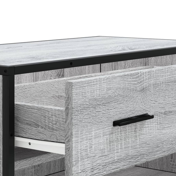 Grauer Schuhschrank Malania 75x38x97,5cm (Holz)