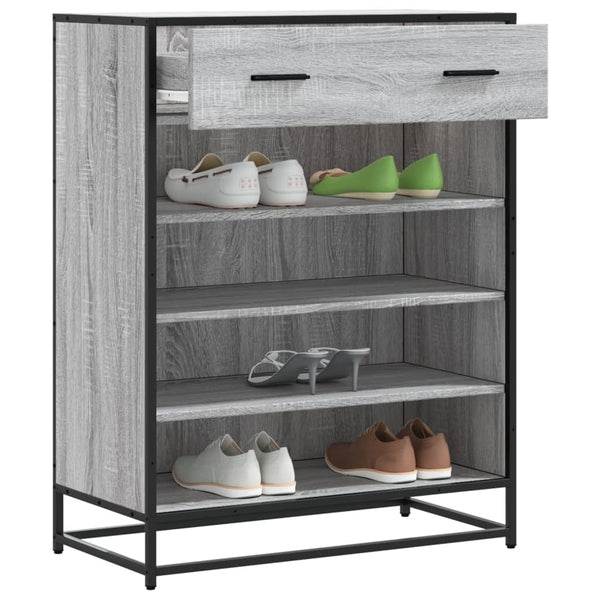 Grauer Schuhschrank Malania 75x38x97,5cm (Holz)