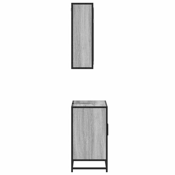 Graues Badmöbel-Set Narcizia (2-teilig, Sonoma-Holz)
