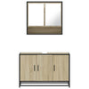 Badmöbel-Set Sarlcta (2-teilig, Sonoma-Eiche, Holz)