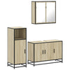 Badezimmermöbel-Set Sampetru (3-teilig, Sonoma-Eiche, Holz)