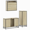 Badezimmermöbel-Set Sampetru (3-teilig, Sonoma-Eiche, Holz)
