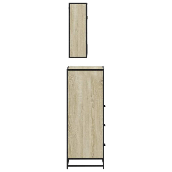 Badezimmermöbel-Set Dorathea (3-teilig, Sonoma-Eiche, Holz)