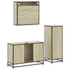 Badezimmermöbel-Set Doche (3-teilig, Sonoma-Eiche, Holz)