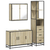 Badezimmermöbel-Set Lita, 3-teilig (Sonoma-Eiche)