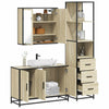 Badezimmermöbel-Set Lita, 3-teilig (Sonoma-Eiche)