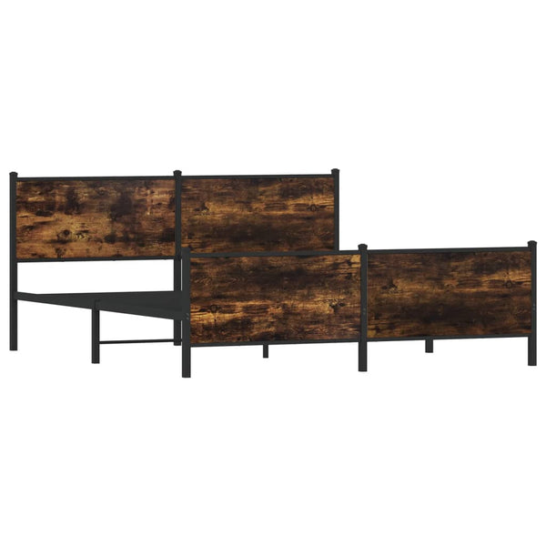 Metallbettgestell Oane, Räuchereiche 193x203cm