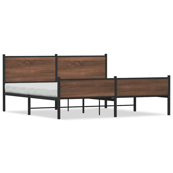 Tammenbraunes Metallbettgestell Oane 183x213cm