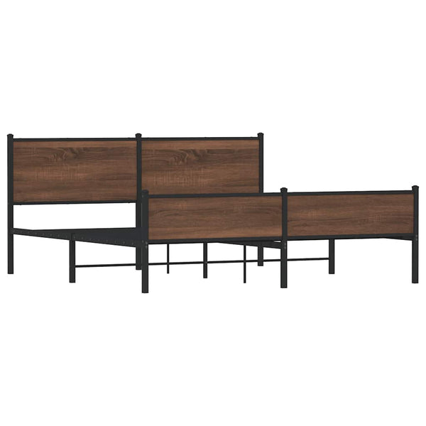 Tammenbraunes Metallbettgestell Oane 183x213cm