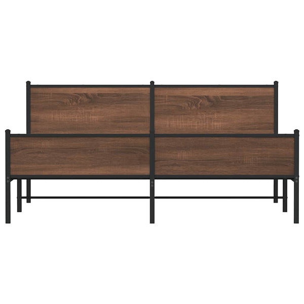 Tammenbraunes Metallbettgestell Oane 183x213cm