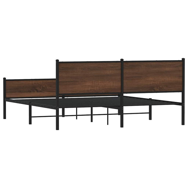 Tammenbraunes Metallbettgestell Oane 183x213cm