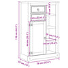 Badezimmerschrank Corona Idusca 70x33x110cm (Kiefer)