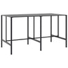 Schwarzer Bartisch Alindor 200x100x110cm (pulverbeschichteter Stahl)