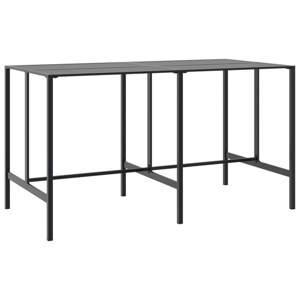 Schwarzer Bartisch Alindor 200x100x110cm (pulverbeschichteter Stahl)