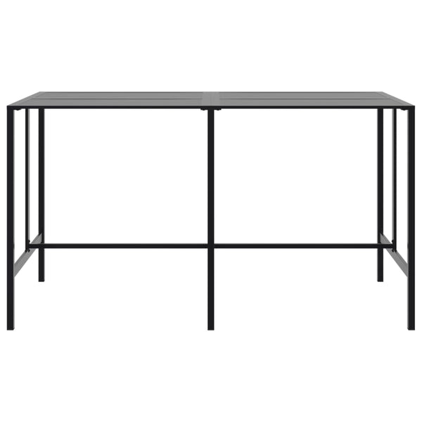Schwarzer Bartisch Alindor 200x100x110cm (pulverbeschichteter Stahl)