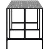 Schwarzer Bartisch Alindor 200x100x110cm (pulverbeschichteter Stahl)