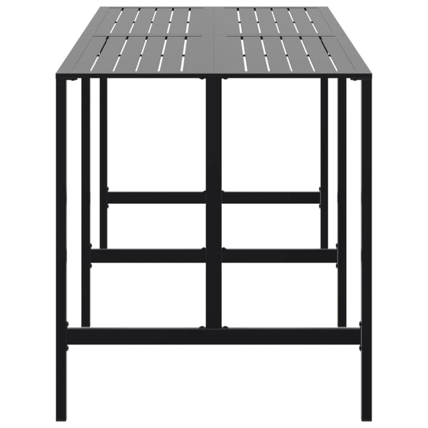 Schwarzer Bartisch Alindor 200x100x110cm (pulverbeschichteter Stahl)