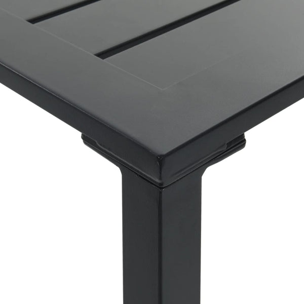 Schwarzer Bartisch Alindor 200x100x110cm (pulverbeschichteter Stahl)