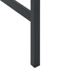 Schwarzer Bartisch Alindor 200x100x110cm (pulverbeschichteter Stahl)