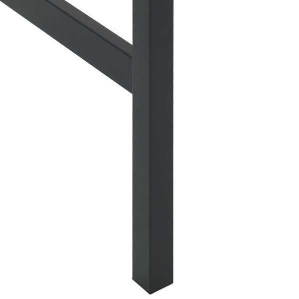 Schwarzer Bartisch Alindor 200x100x110cm (pulverbeschichteter Stahl)