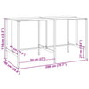 Schwarzer Bartisch Alindor 200x100x110cm (pulverbeschichteter Stahl)