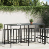 Schwarzer Bartisch Alindor 200x100x110cm (pulverbeschichteter Stahl)