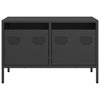 Schwarzer TV-Schrank Rosia 68x39x43,5cm (kaltgewalzter Stahl)