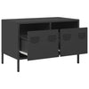 Schwarzer TV-Schrank Rosia 68x39x43,5cm (kaltgewalzter Stahl)