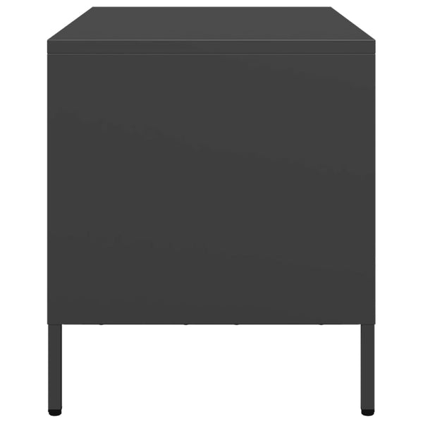 Schwarzer TV-Schrank Rosia 68x39x43,5cm (kaltgewalzter Stahl)