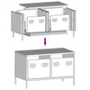 Schwarzer TV-Schrank Rosia 68x39x43,5cm (kaltgewalzter Stahl)