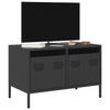 Schwarzer TV-Schrank Rosia 68x39x43,5cm (kaltgewalzter Stahl)