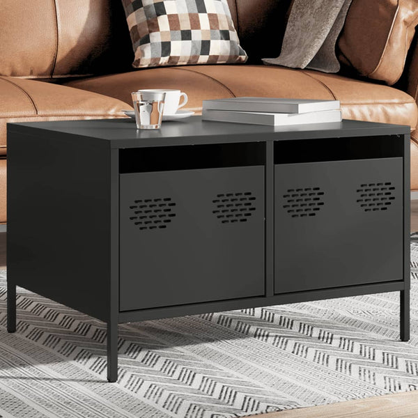 Musta tv-taso Carpia 68x50x43,5cm (kylmävalssattu teräs)