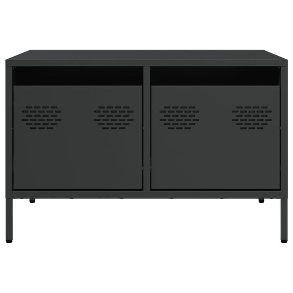 Musta tv-taso Carpia 68x50x43,5cm (kylmävalssattu teräs)