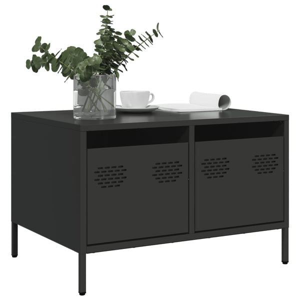 Musta tv-taso Carpia 68x50x43,5cm (kylmävalssattu teräs)