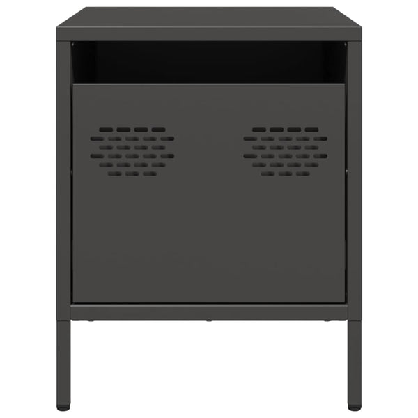 Schwarze Nachttische Unit 35x39x43,5cm (2 Stück, Stahl)