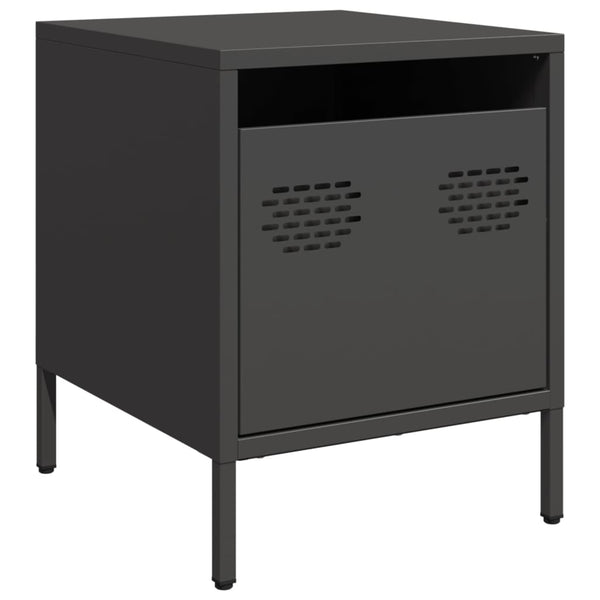 Schwarze Nachttische Unit 35x39x43,5cm (2 Stück, Stahl)