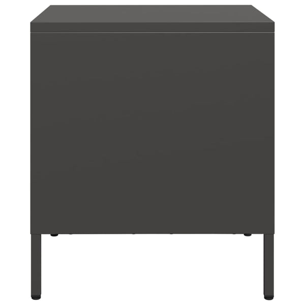 Schwarze Nachttische Unit 35x39x43,5cm (2 Stück, Stahl)