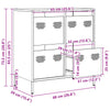 Olivgrünes Sideboard Lcian 68x39x73,5cm (kaltgewalzter Stahl)