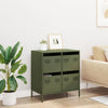 Olivgrünes Sideboard Lcian 68x39x73,5cm (kaltgewalzter Stahl)