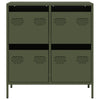 Olivgrünes Sideboard Lcian 68x39x73,5cm (kaltgewalzter Stahl)