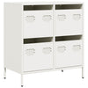 Weißes Sideboard Lcian 68x39x73,5cm (kaltgewalzter Stahl)