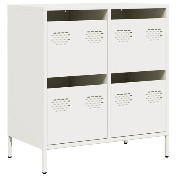 Weißes Sideboard Lcian 68x39x73,5cm (kaltgewalzter Stahl)