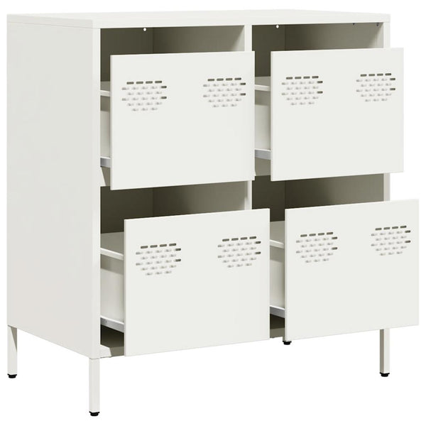 Weißes Sideboard Lcian 68x39x73,5cm (kaltgewalzter Stahl)